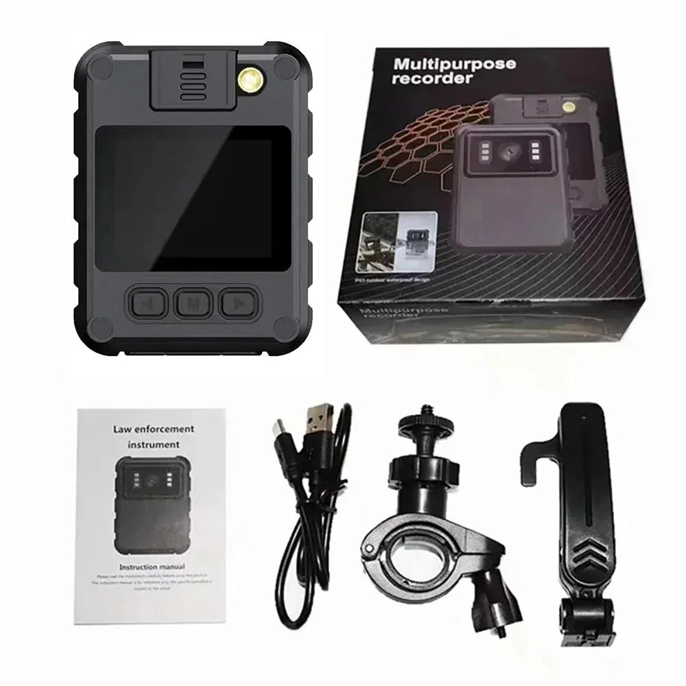 1080P Wireless Body Camera With Night Vision And Led Display