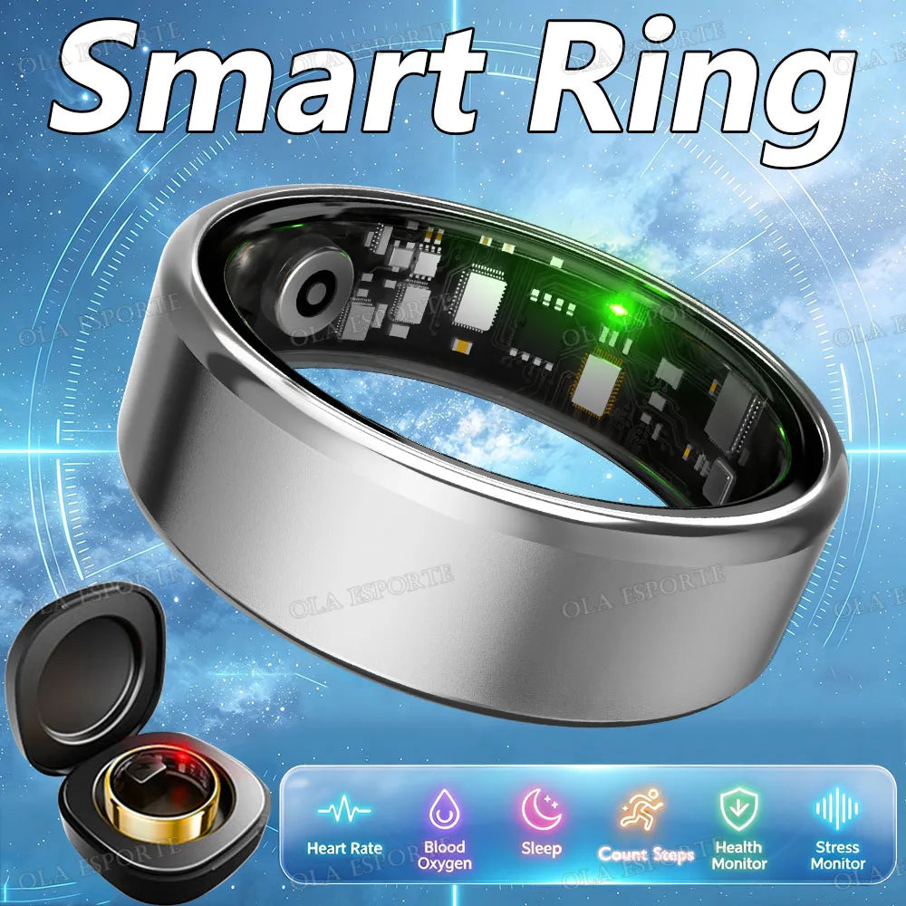 Smart Ring Fitness Tracker Heart Rate Blood Oxygen Monitoring