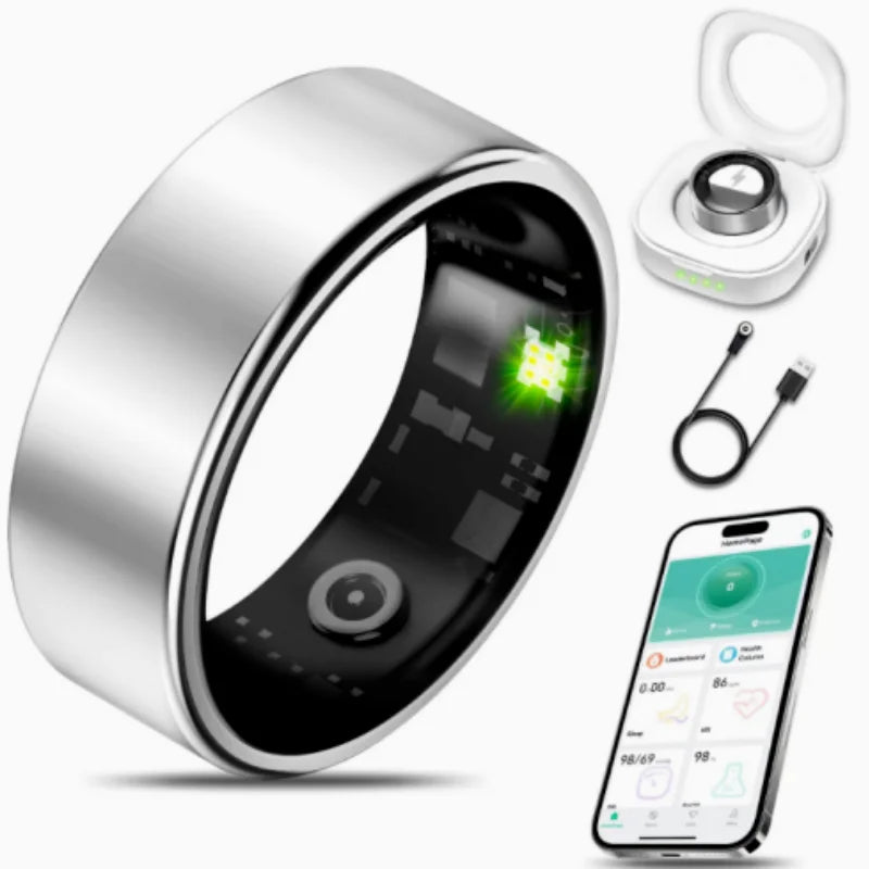 Bluetooth Smart Ring For Heart Rate And Blood Pressure Tracking