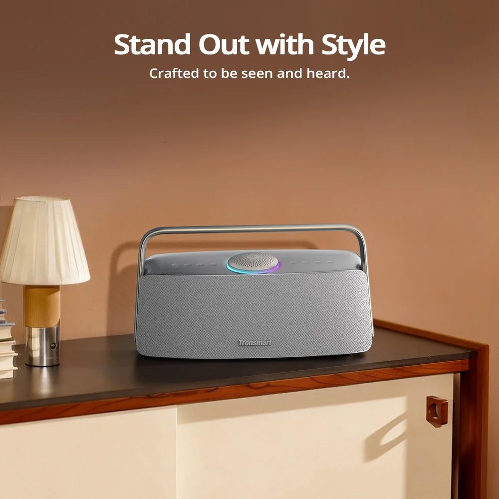 Tronsmart Fiitune X30 Bluetooth Speaker Wireless Portable Handle Home Speaker with Hi-Res Audio, 80W, IPX6, APP Control
