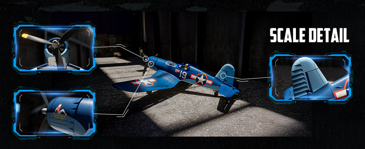 Volantexrc F4U Corsair Brushless RTF Remote Control Plane