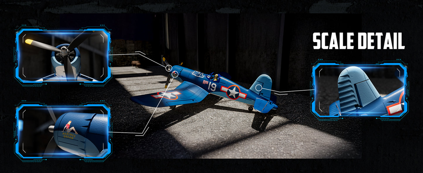 Volantexrc F4U Corsair Brushless Airplane Four Channel Ready To Fly
