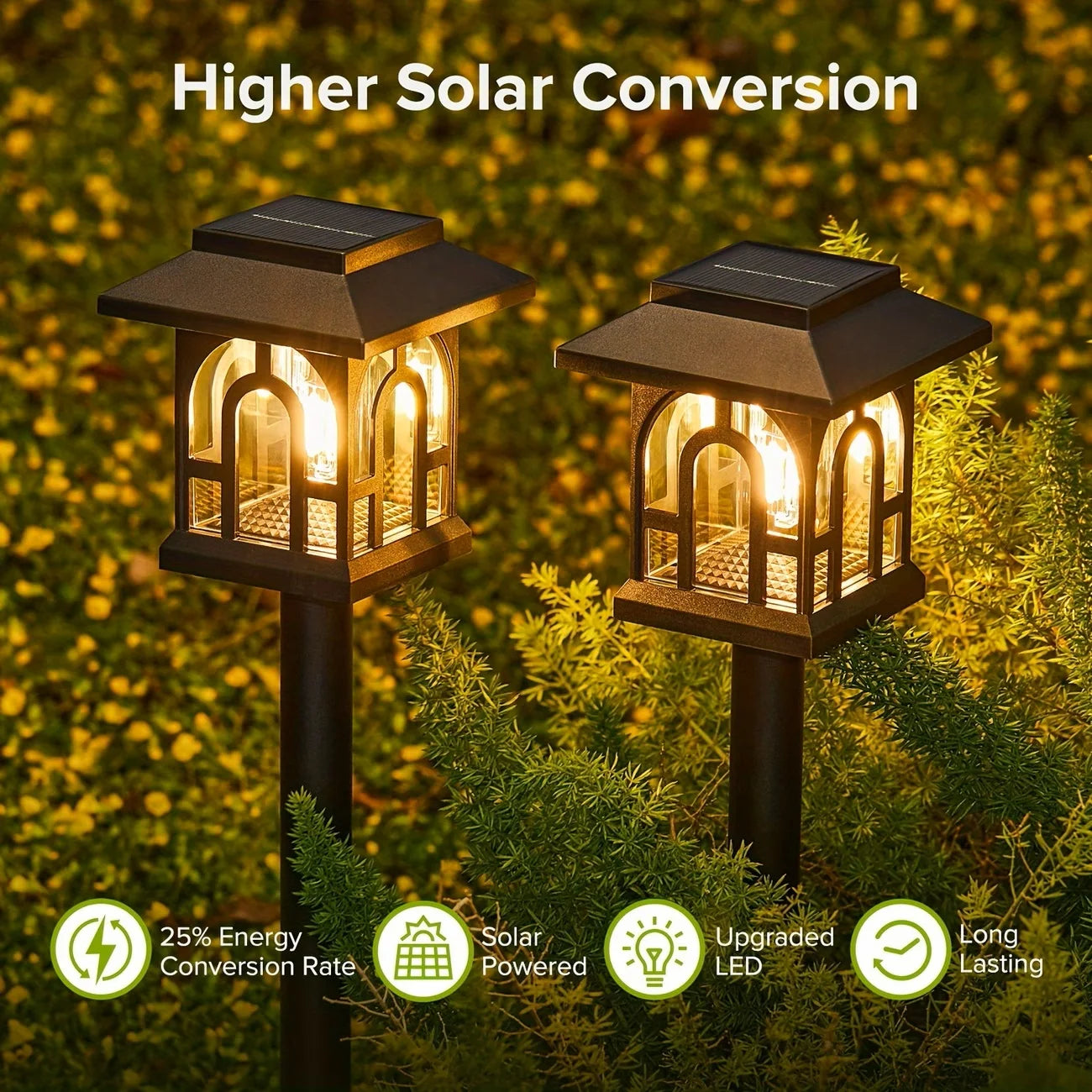 10Pack Solar Pathway Light Outdoor Solar Lamp Waterproof Landscape Lighting for Garden Yard Patio Walkway Driveway Camping Decor
