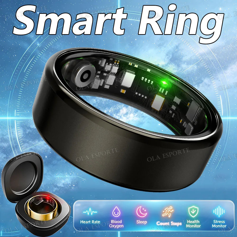 Smart Ring Fitness Tracker Heart Rate Blood Oxygen Monitoring