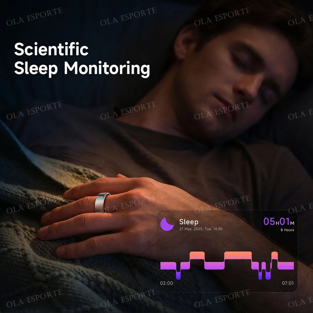 Smart Ring Fitness Tracker Heart Rate Blood Oxygen Monitoring