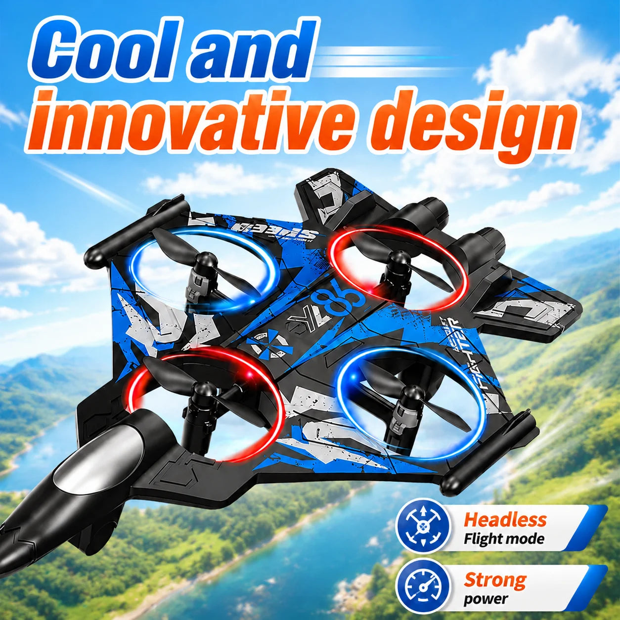 ZNLYRION YL86 Drone With Screen Remote And 480P Camera