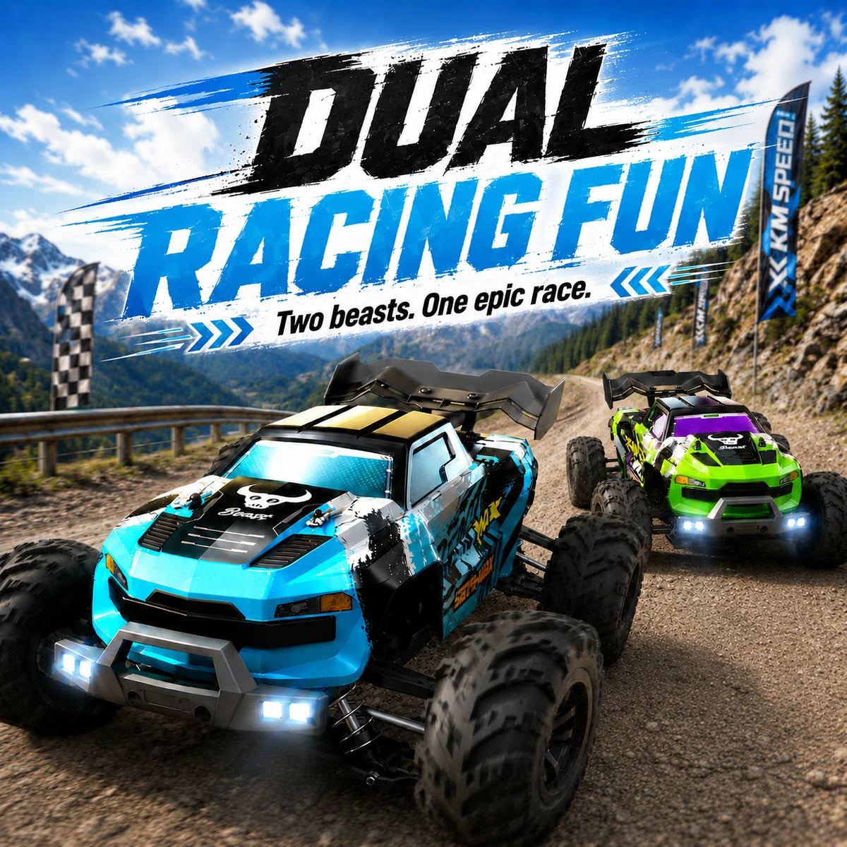 ZNLYRION Four Wheel Drive Off Road Remote Control Buggy Truck