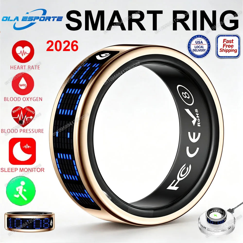Ola Esporte Smart Ring With LED Display And Health Monitoring