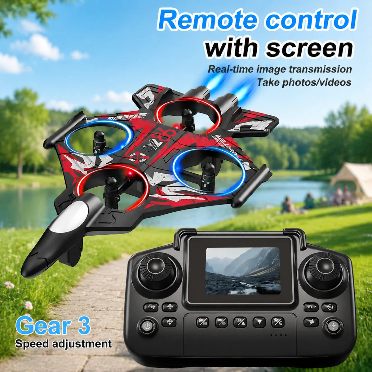 ZNLYRION YL86 Drone With Screen Remote And 480P Camera