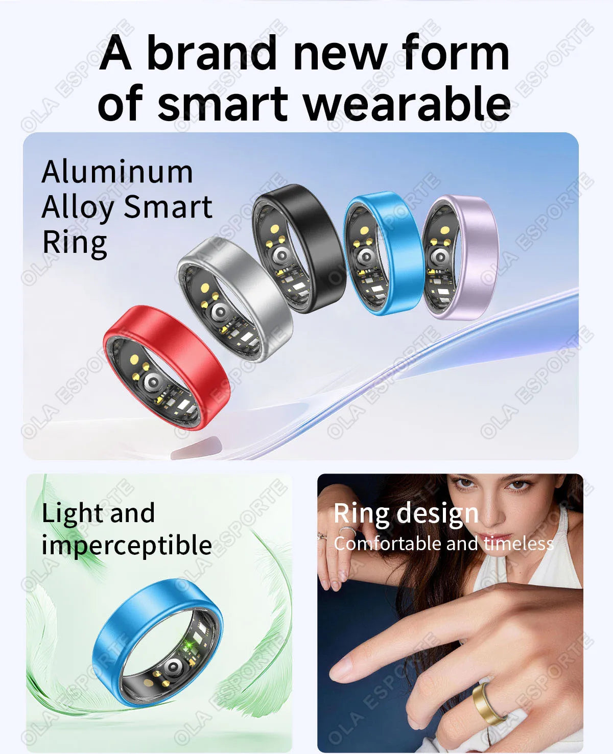 Ola Esporte Smart Ring Health Fitness And Sleep Tracker