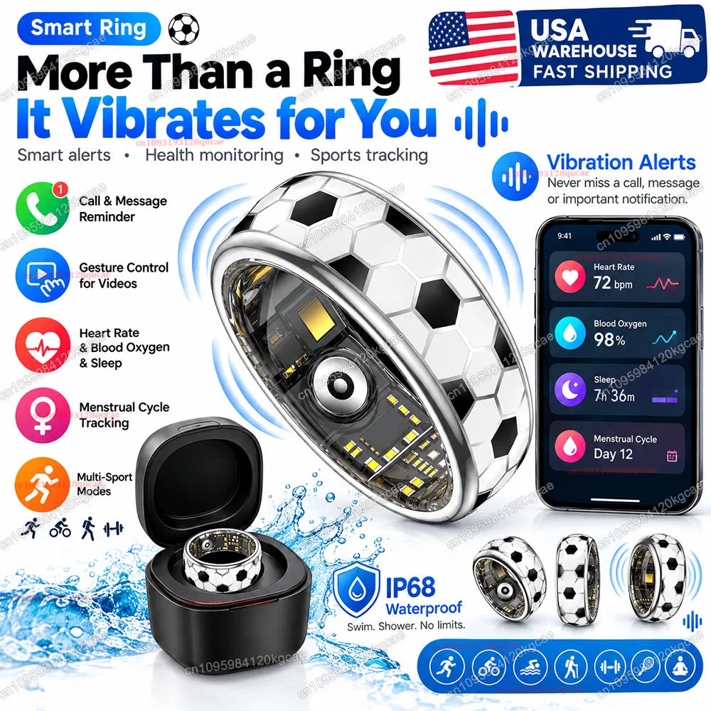 Ola Esporte Smart Ring Fitness Tracker With Charging Case