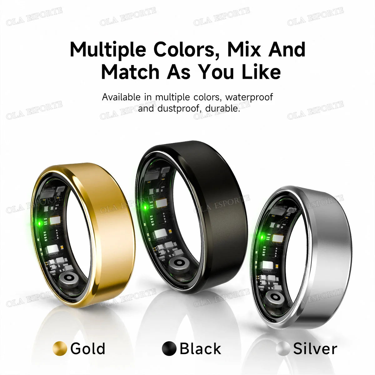 Smart Ring Fitness Tracker Heart Rate Blood Oxygen Monitoring
