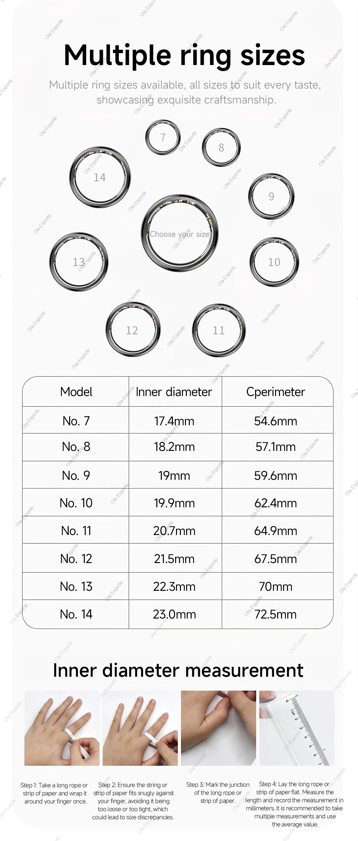 Ola Esporte Smart Ring Fitness Tracker With Charging Case