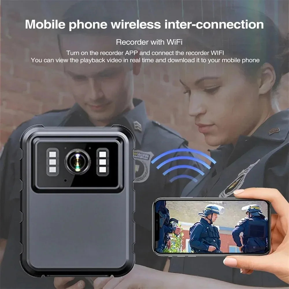 1080P Wireless Body Camera With Night Vision And Led Display