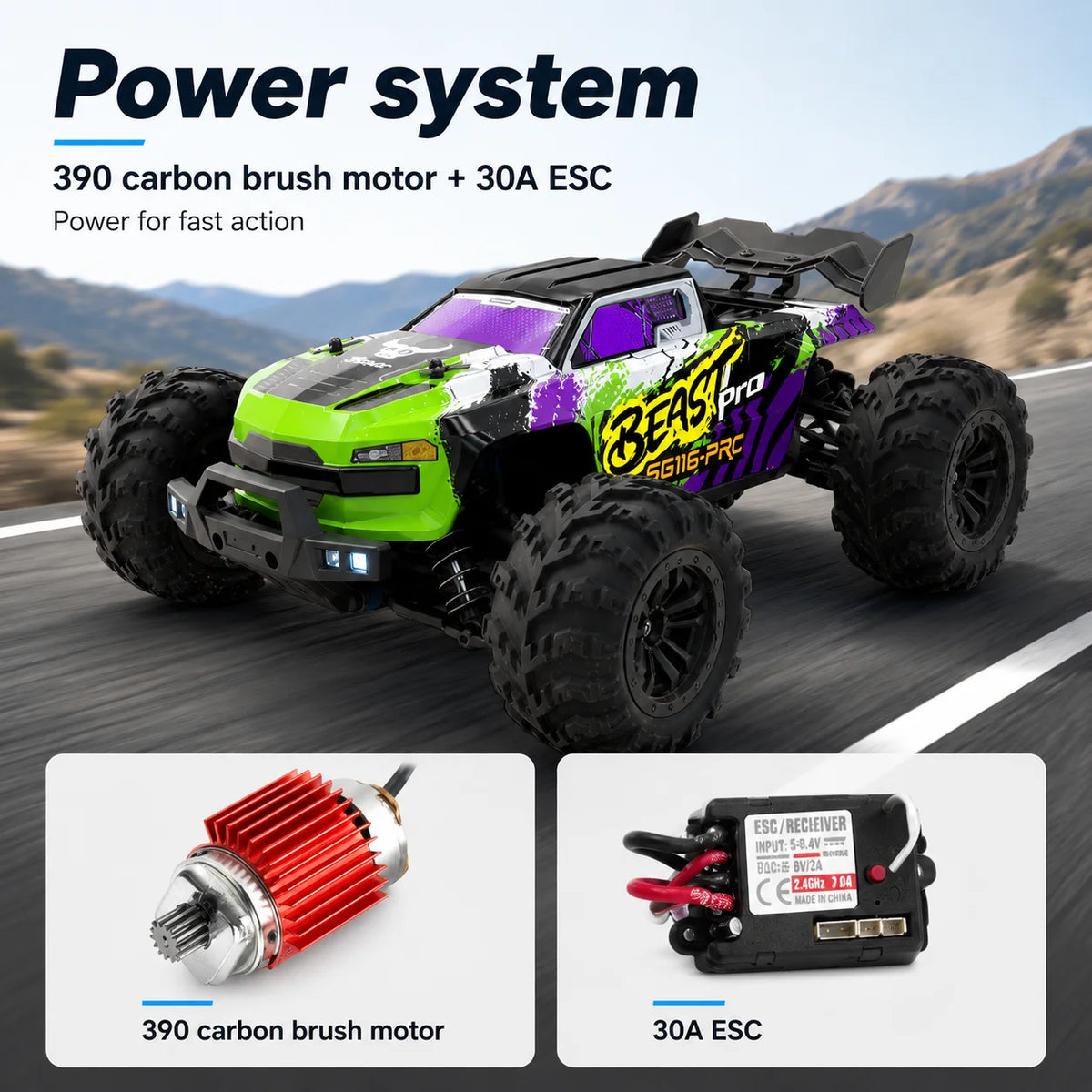 ZNLYRION Four Wheel Drive Off Road Remote Control Buggy Truck