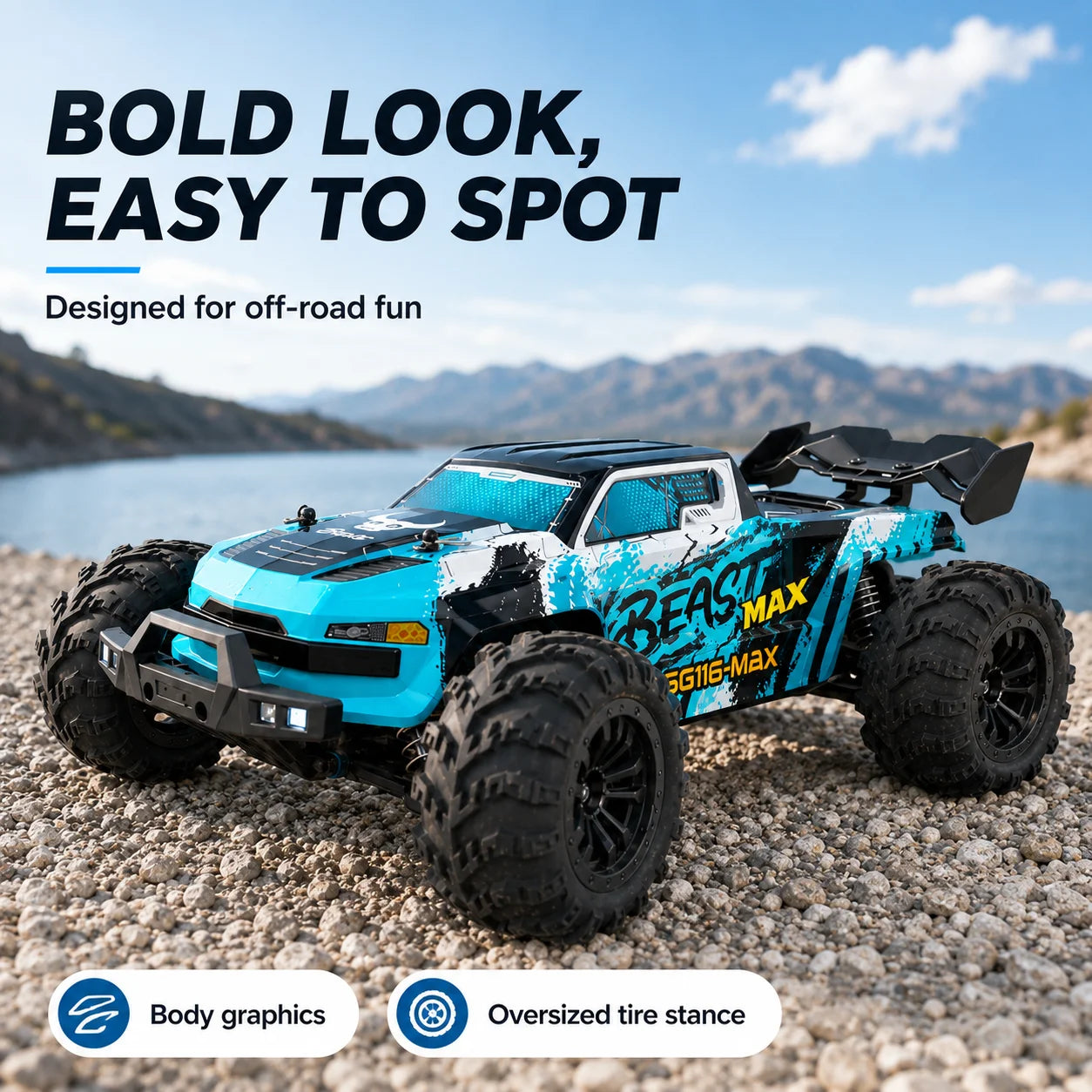 ZNLYRION Four Wheel Drive Off Road Remote Control Buggy Truck