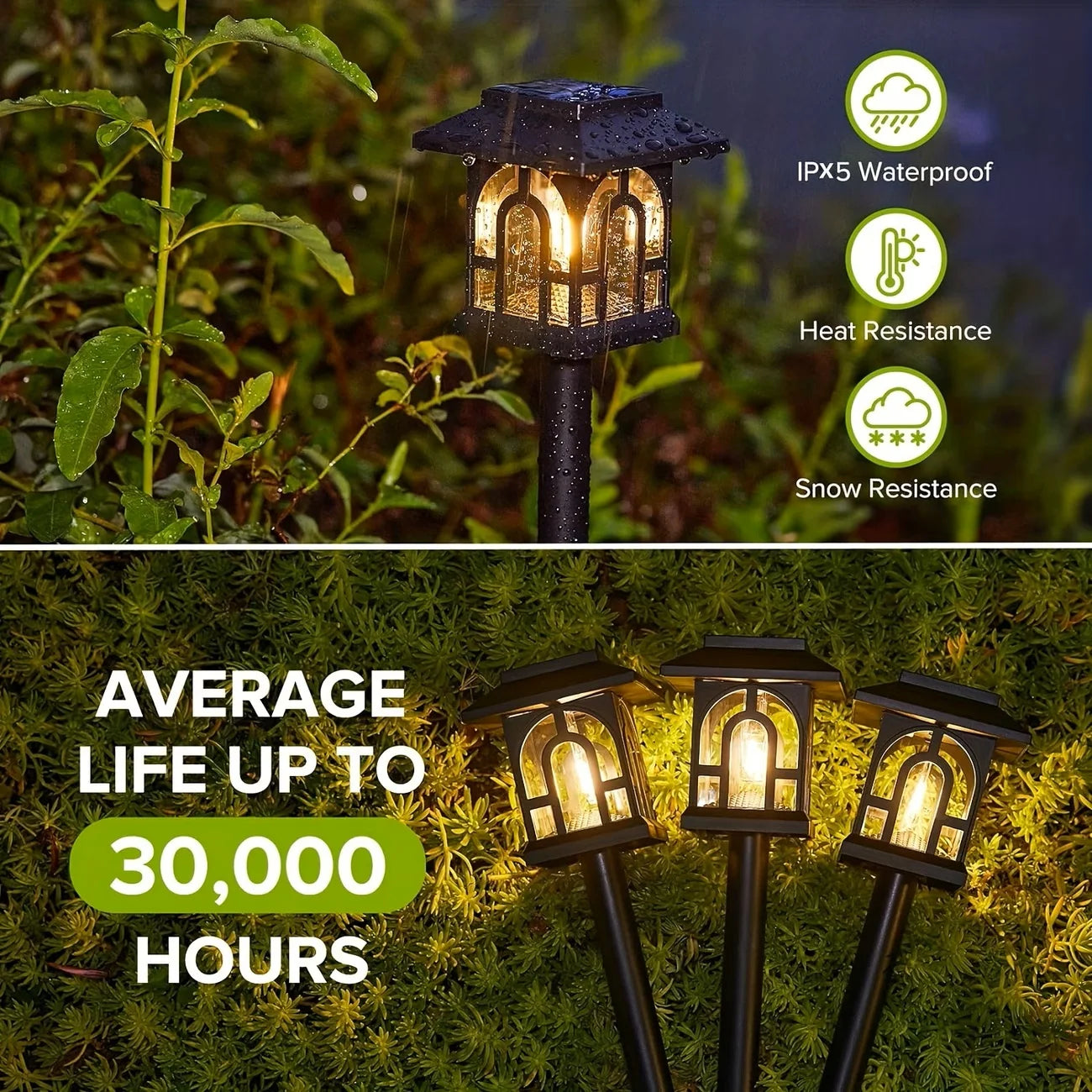 10Pack Solar Pathway Light Outdoor Solar Lamp Waterproof Landscape Lighting for Garden Yard Patio Walkway Driveway Camping Decor