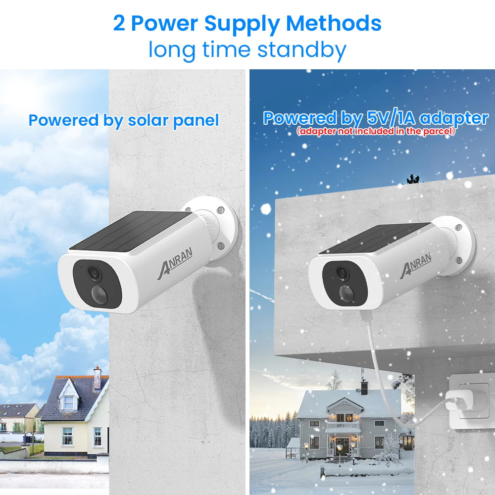 Anran Outdoor Wireless WiFi Security Camera With Solar Power