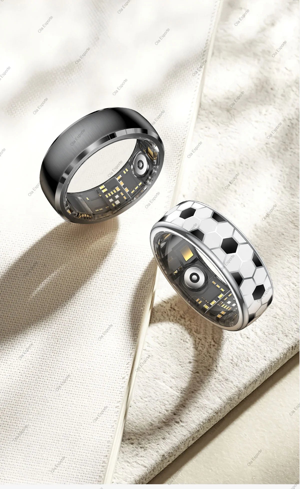 Ola Esporte Smart Ring Fitness Tracker With Charging Case