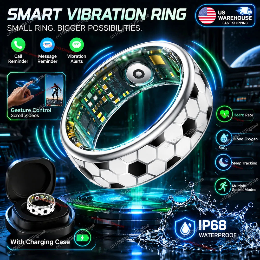 Ola Esporte Smart Ring Fitness Tracker With Charging Case