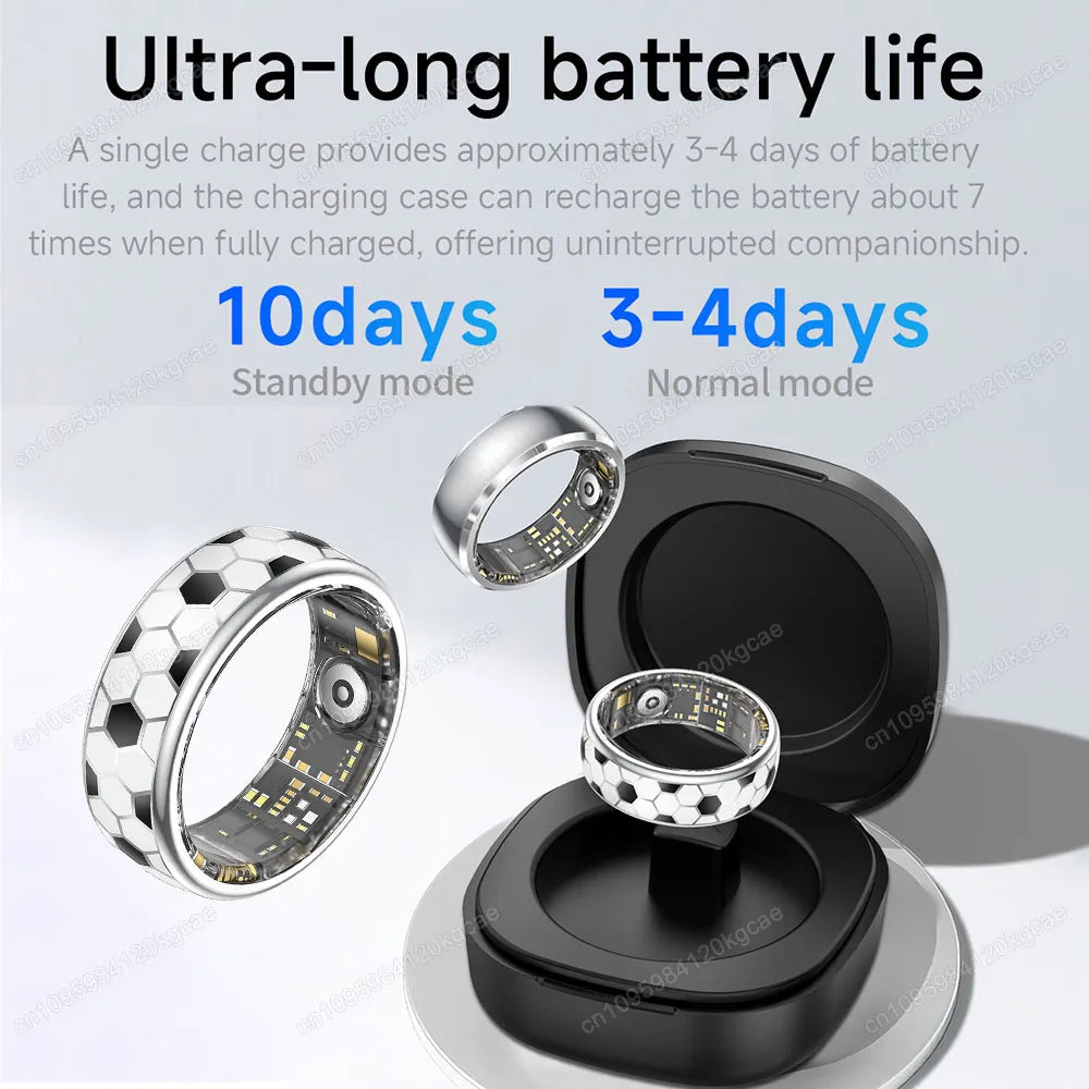 Ola Esporte Smart Ring Fitness Tracker With Charging Case