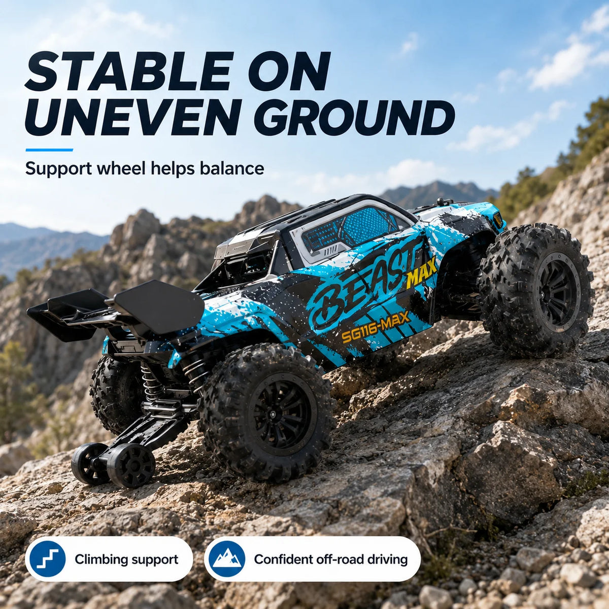 ZNLYRION Four Wheel Drive Off Road Remote Control Buggy Truck