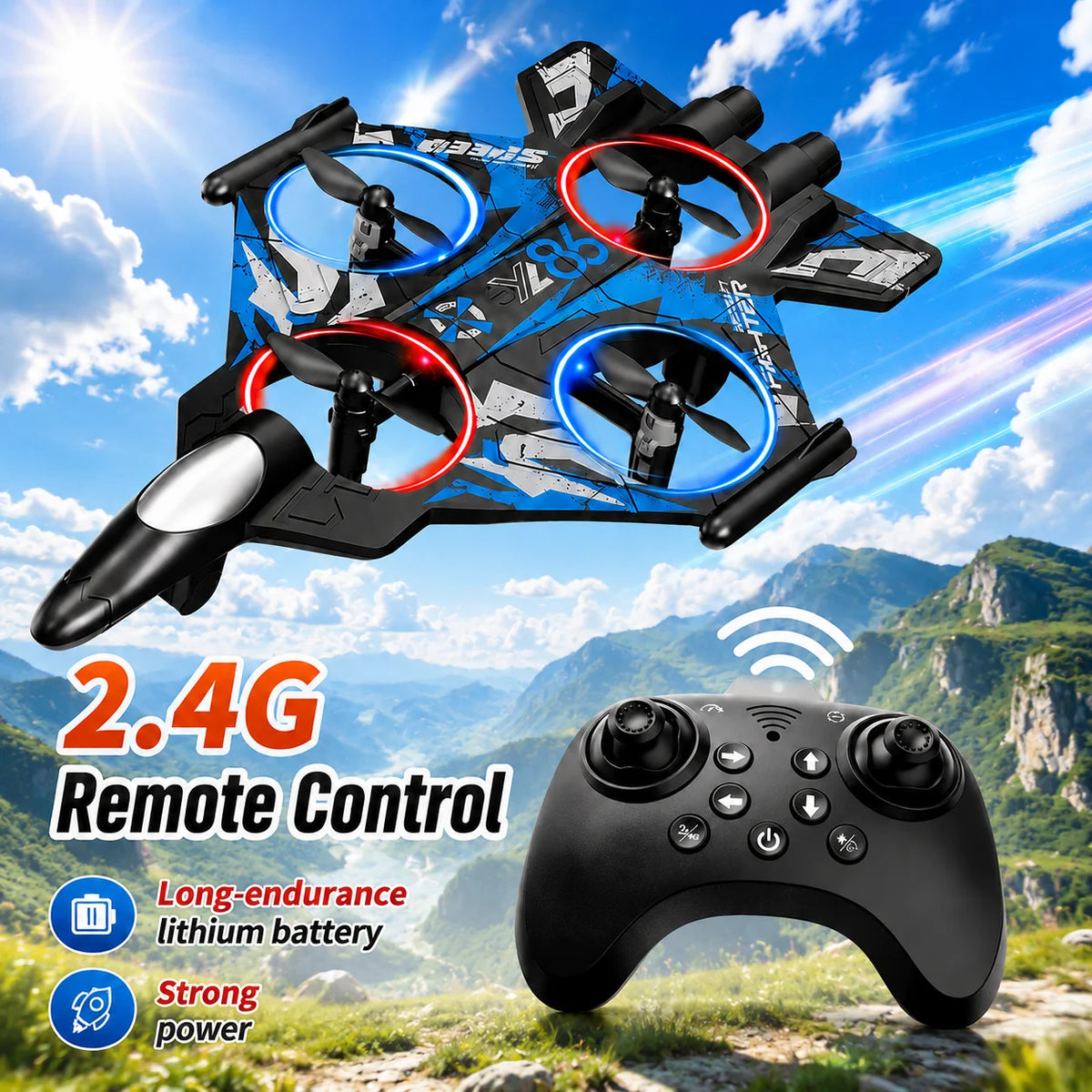ZNLYRION YL86 Drone With Screen Remote And 480P Camera