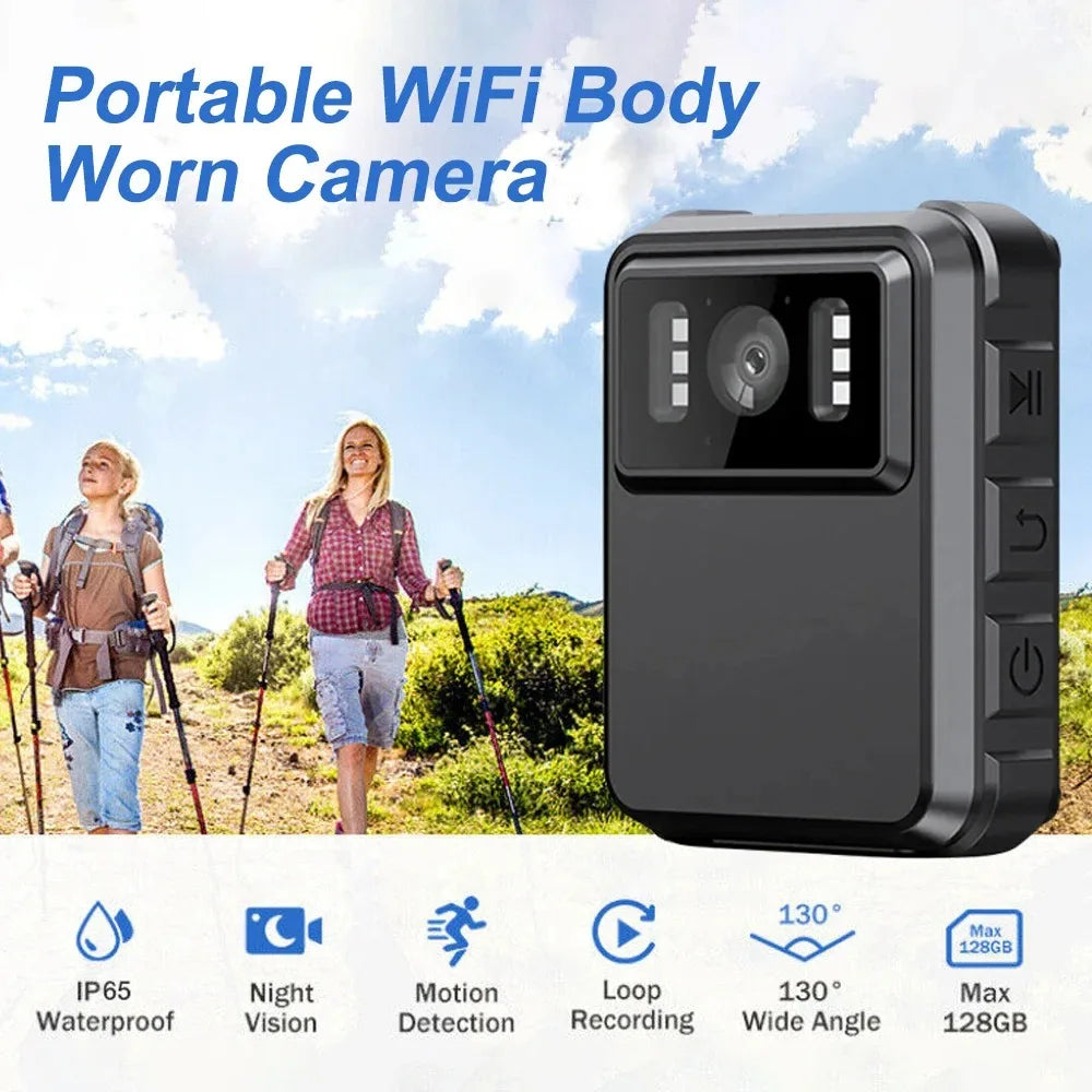 1080P Wireless Body Camera With Night Vision And Led Display