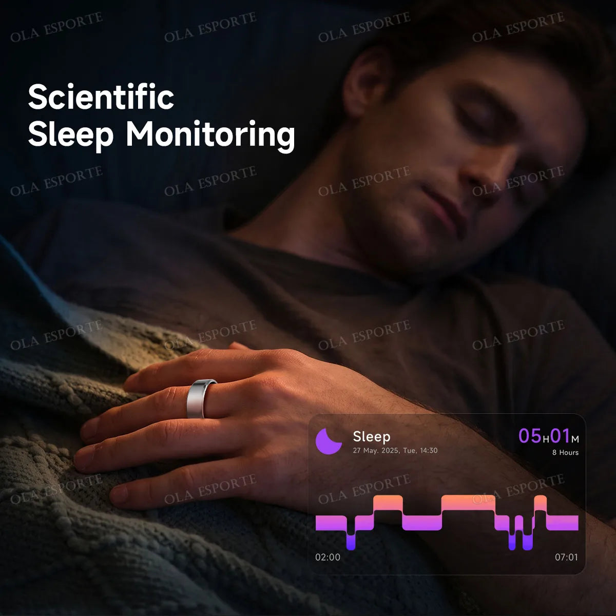 Smart Ring Fitness Tracker Heart Rate Blood Oxygen Monitoring