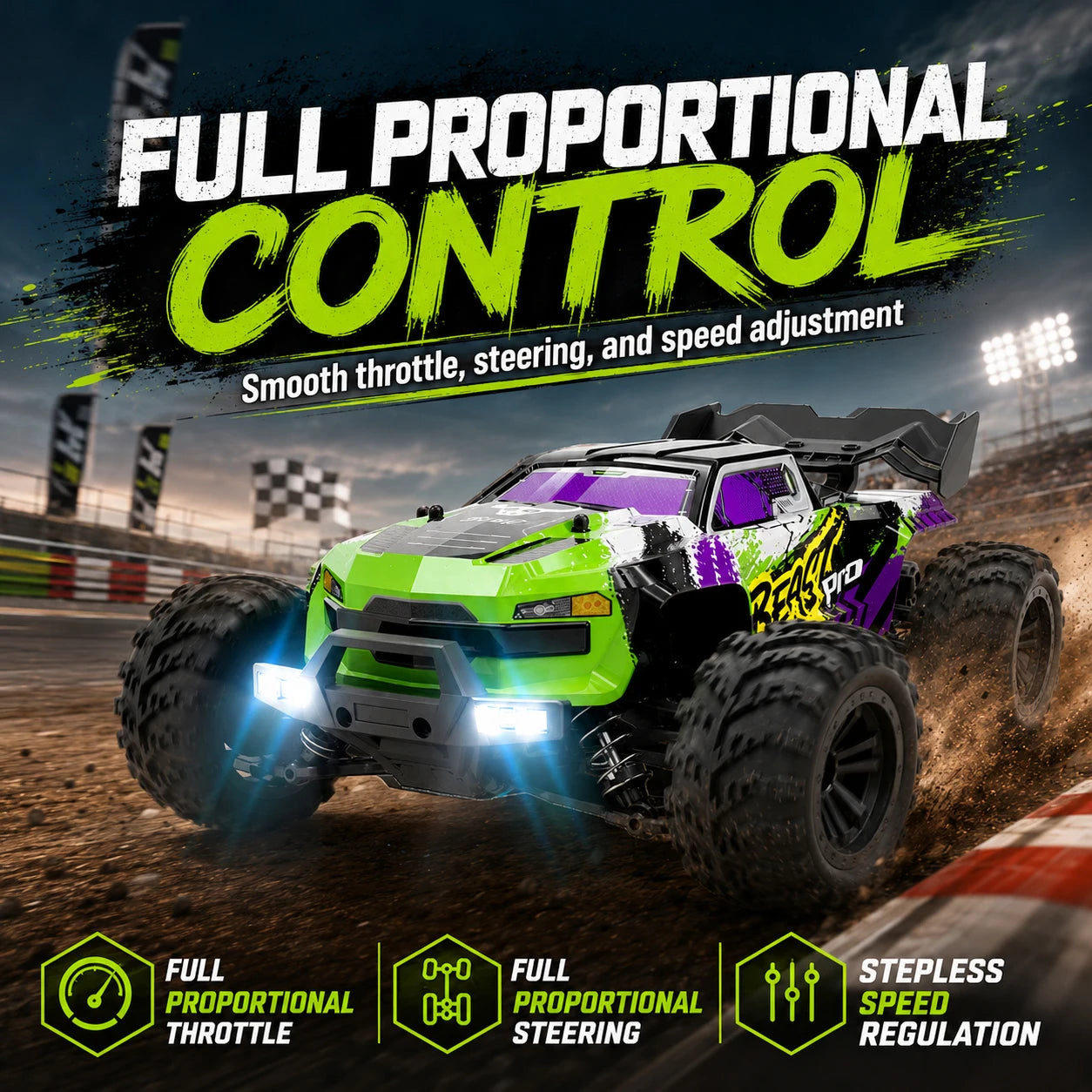 ZNLYRION Four Wheel Drive Off Road Remote Control Buggy Truck