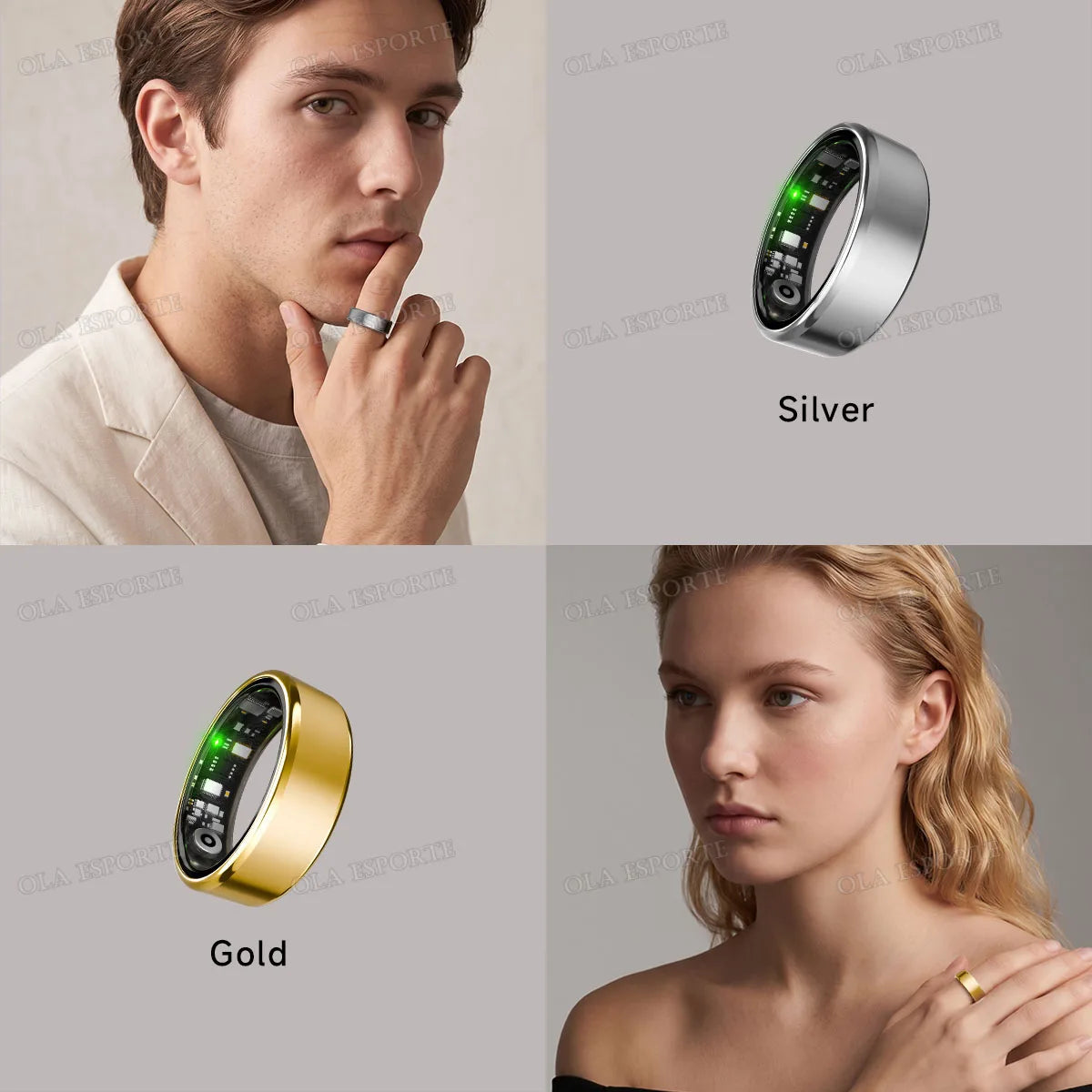 Smart Ring Fitness Tracker Heart Rate Blood Oxygen Monitoring