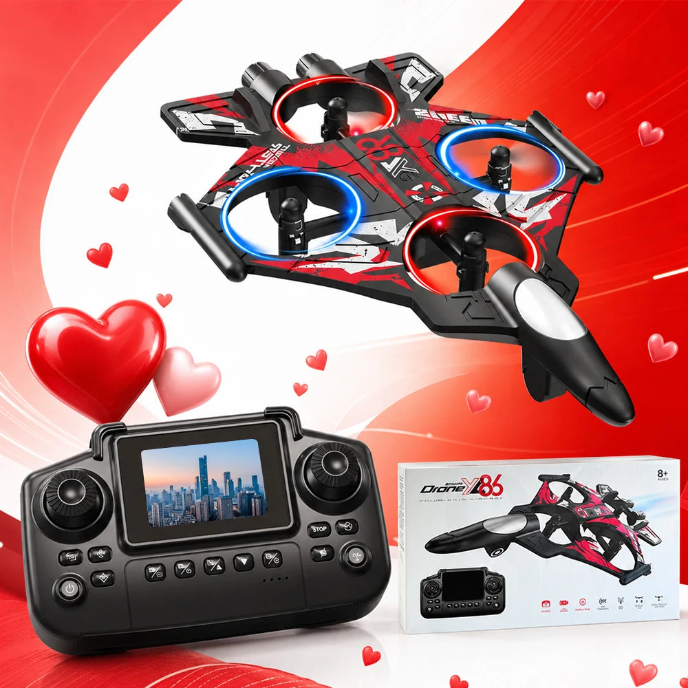 ZNLYRION YL86 Drone With Screen Remote And 480P Camera