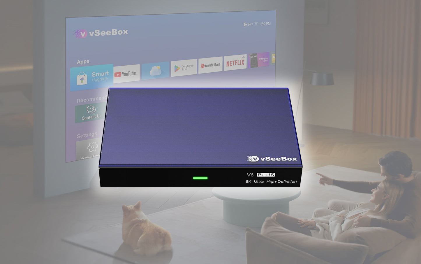 2026 V6 Plus with Voice Control 4GB RAM 64GB Storage Powerful Streaming Box