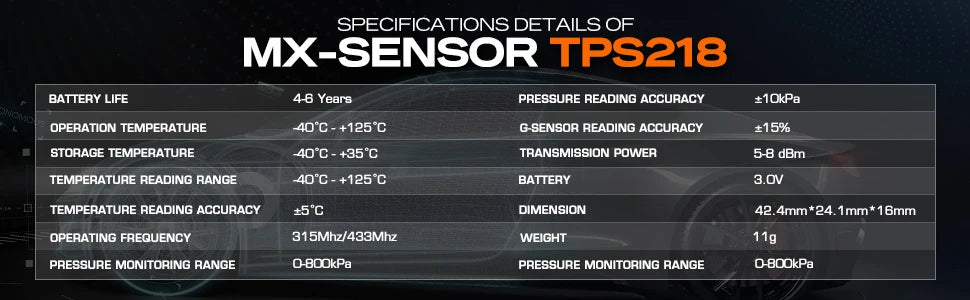 Autel TPMS MX Sensor 315MHz 433MHz Sensor 2in1 Clone-able Programming Sensors For TS501 TS508 Tire Pressure Monitoring Car Tool