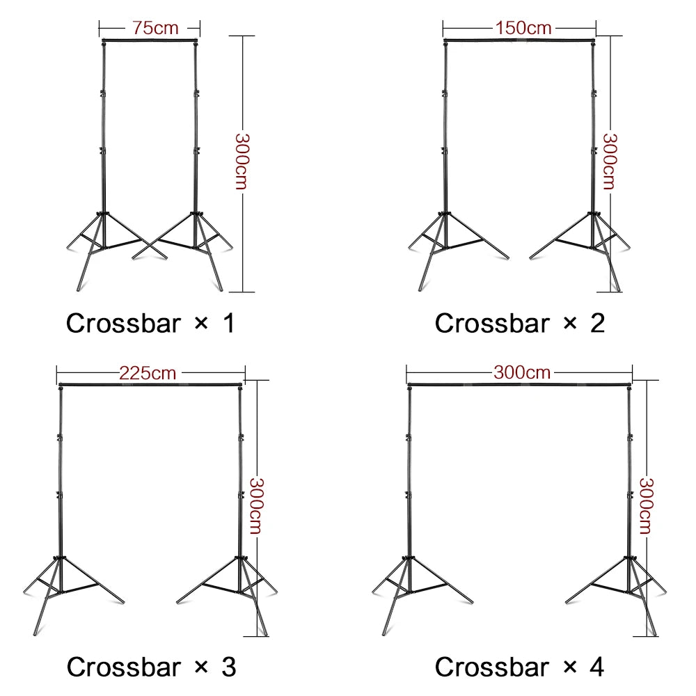 2X2M 2X3M 2.6X3M Background Support System Photography Backdrops Stand  Photo Studio Kit Chromakey Green Screen Frame
