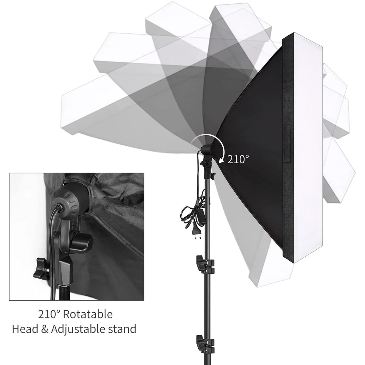 Baodeli Photography Softbox Kit With Tripod For Studio Video Lighting