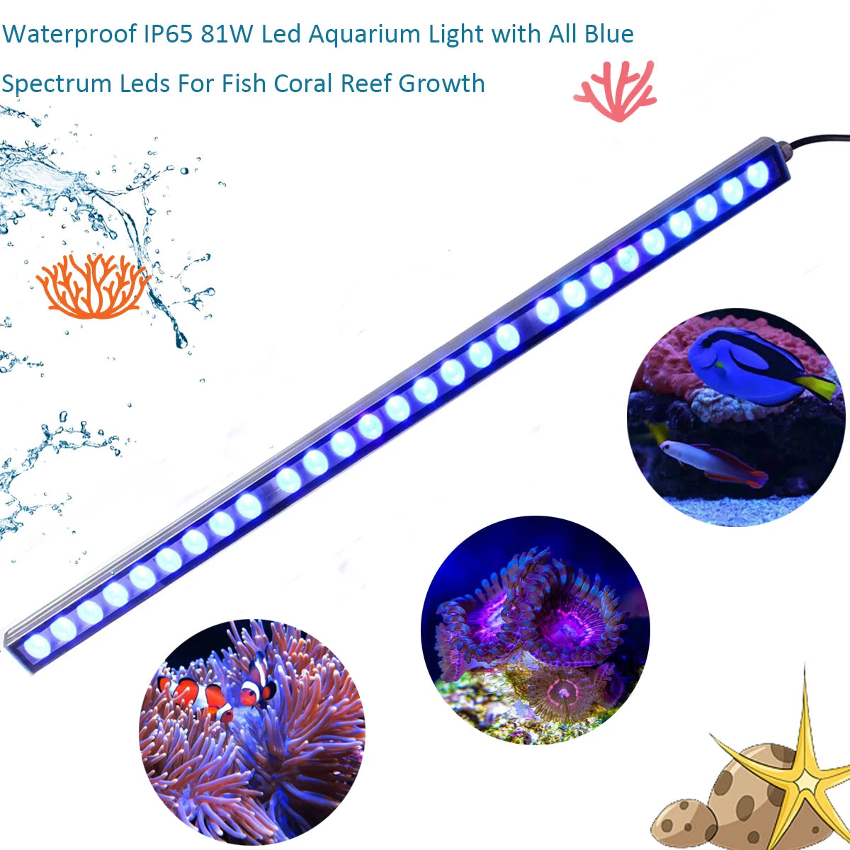 Populargrow Aquarium LED Light for Coral Reef Tanks