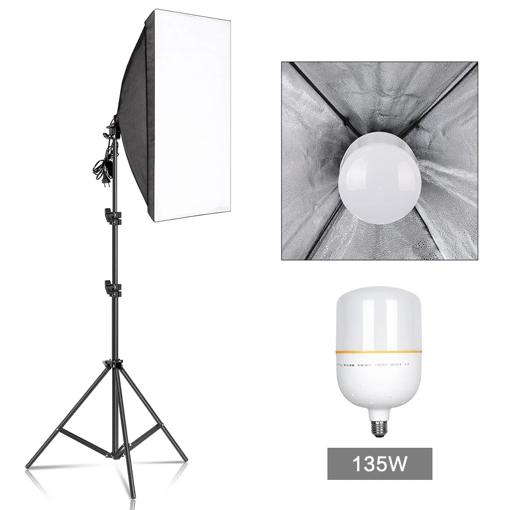 SH Continuous Softbox Lighting Kit For Photography Studio