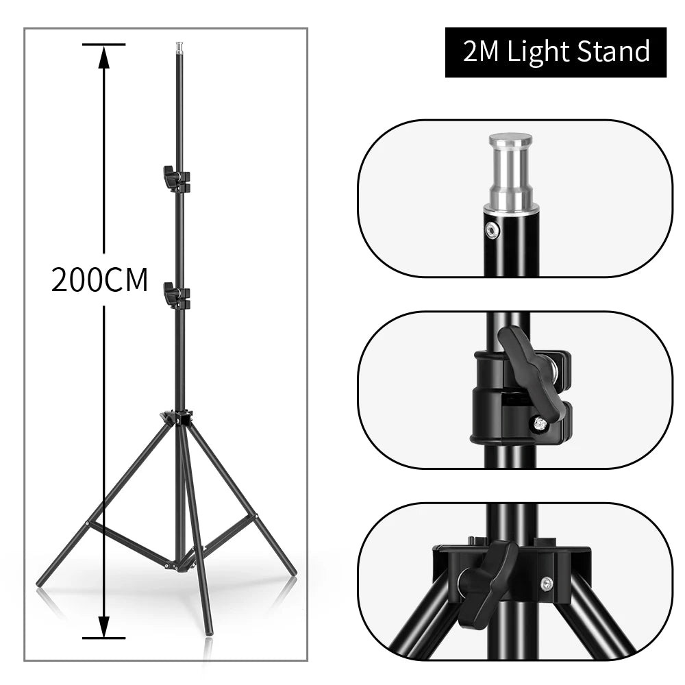SH Professional Continuous LED Lighting Softbox Kit For Photo Studio