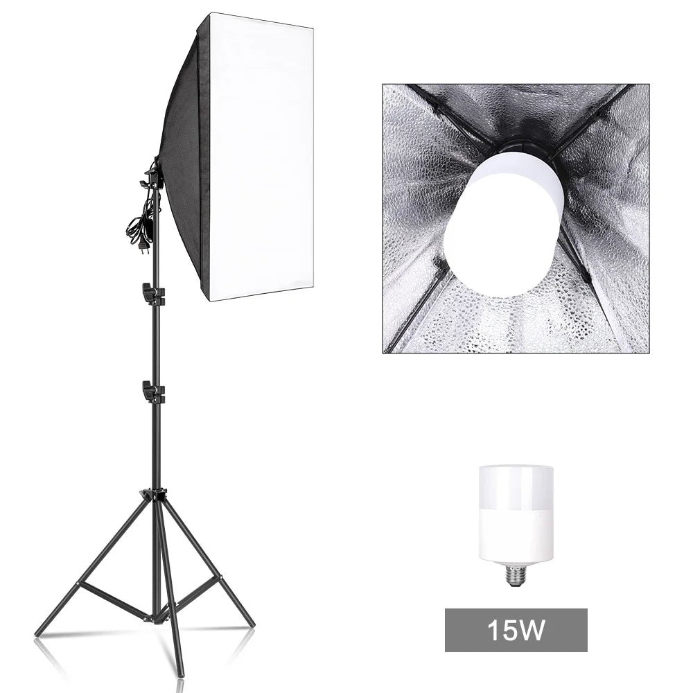 SH Continuous Softbox Lighting Kit For Photography Studio