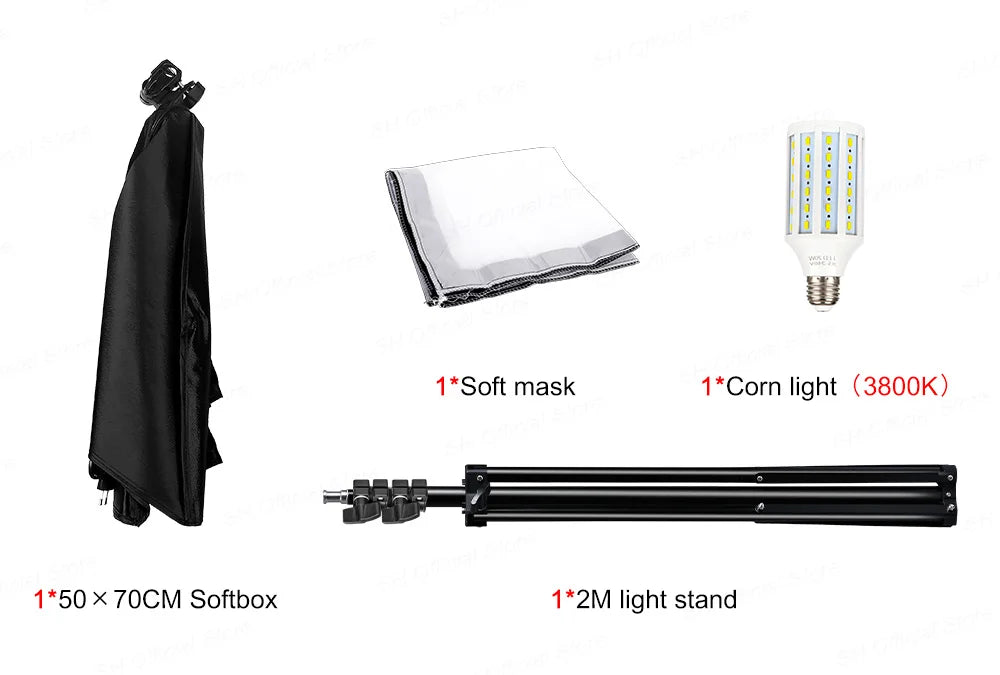 SH Continuous Softbox Lighting Kit For Photography Studio