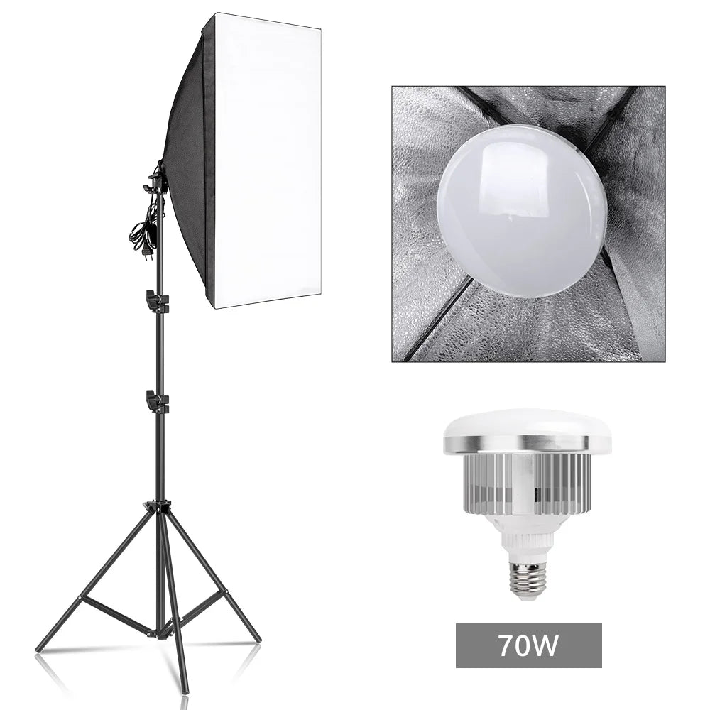 SH Continuous Softbox Lighting Kit For Photography Studio