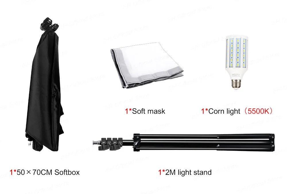 SH Continuous Softbox Lighting Kit For Photography Studio