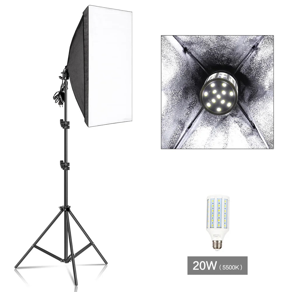 SH Continuous Softbox Lighting Kit For Photography Studio