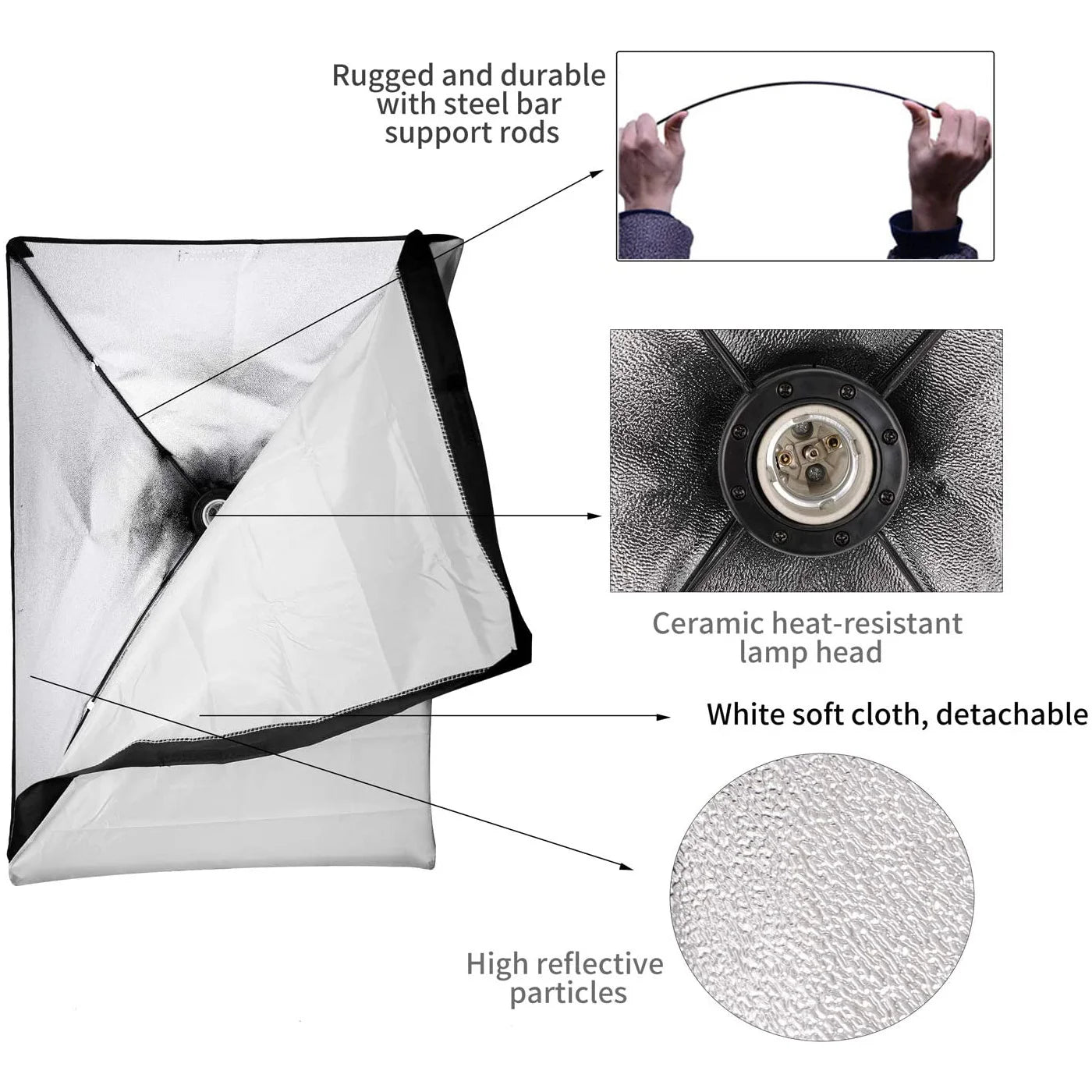 Baodeli Photography Softbox Kit With Tripod For Studio Video Lighting