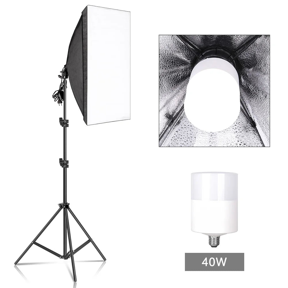 SH Continuous Softbox Lighting Kit For Photography Studio