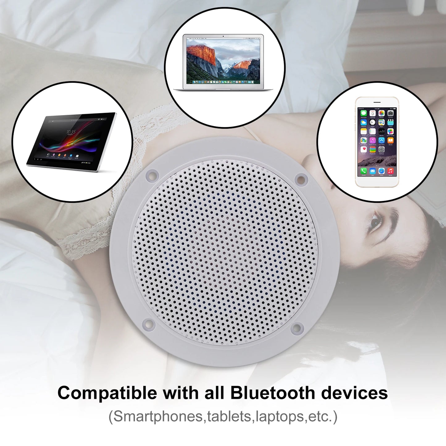 Marine Waterproof Bluetooth Speaker 160W ATV UTV Boat Outdoor