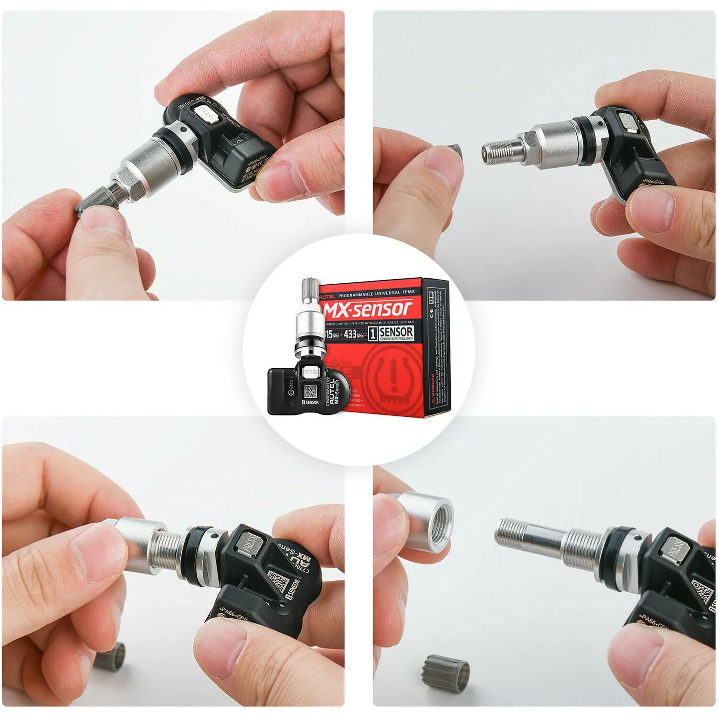 Autel TPMS MX Sensor 315MHz 433MHz Sensor 2in1 Clone-able Programming Sensors For TS501 TS508 Tire Pressure Monitoring Car Tool