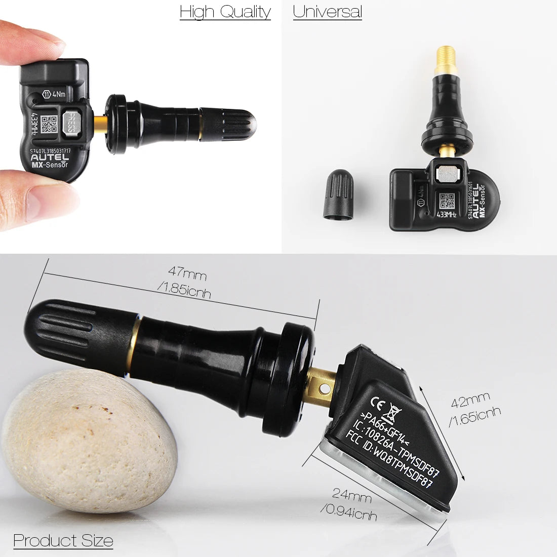 Autel TPMS MX Sensor 315MHz 433MHz Sensor 2in1 Clone-able Programming Sensors For TS501 TS508 Tire Pressure Monitoring Car Tool
