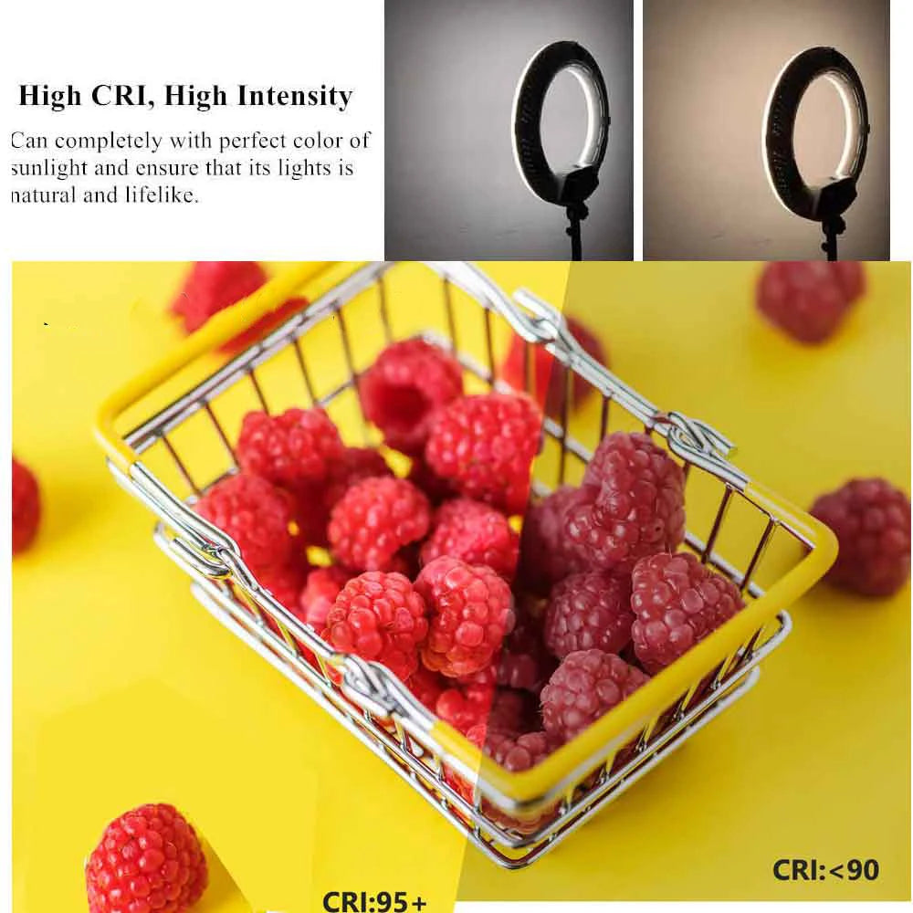 18inch Ring Lights Lamp with Tripod 96W Selfie Light for Beauty Salon Tattoo Yidoblo FD480 Photo Studio Video Light CRI95+